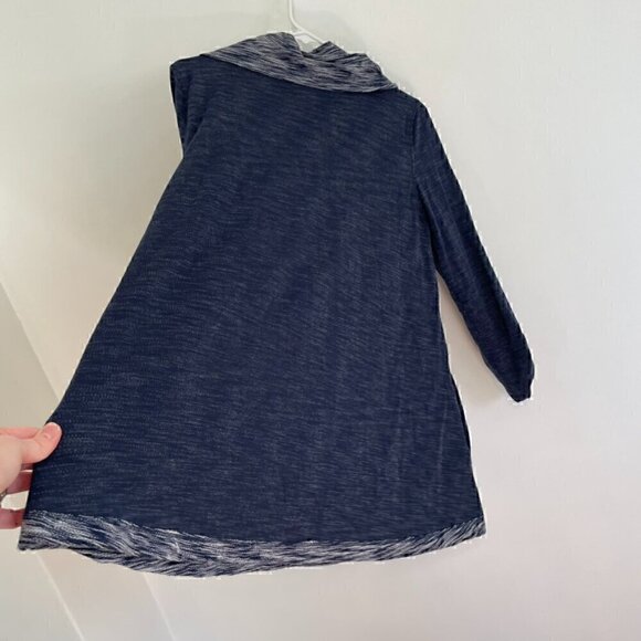 SOFT SURROUNDINGS Weekending Cowl Neck Pullover Navy Blue 3/4 Roll Tab Sleeve M - Picture 10 of 10